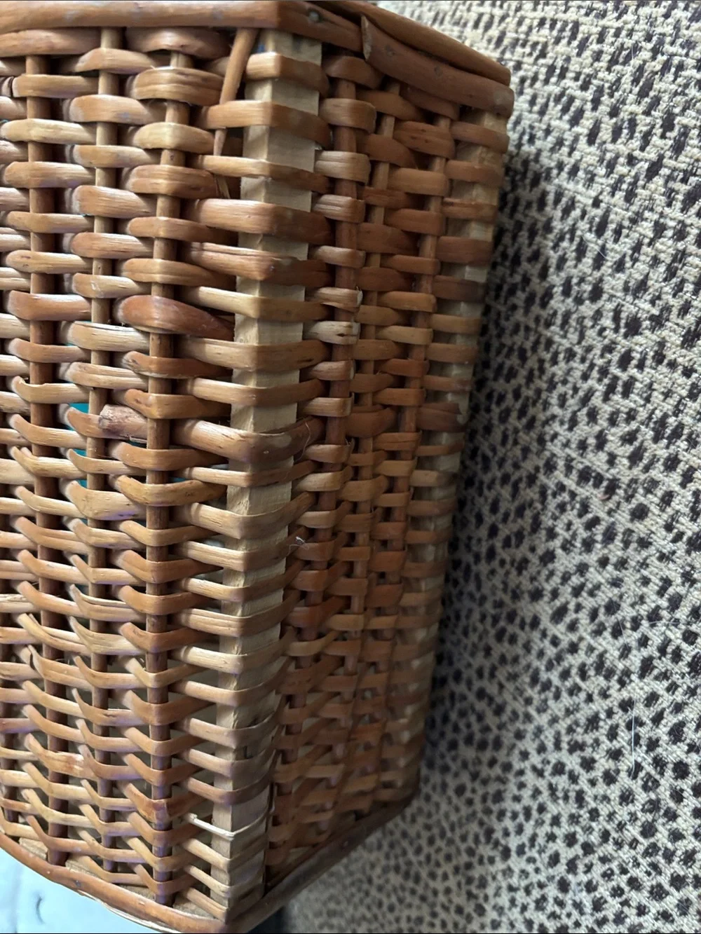 Woven Rattan Decorative Basket Purse with Handle -